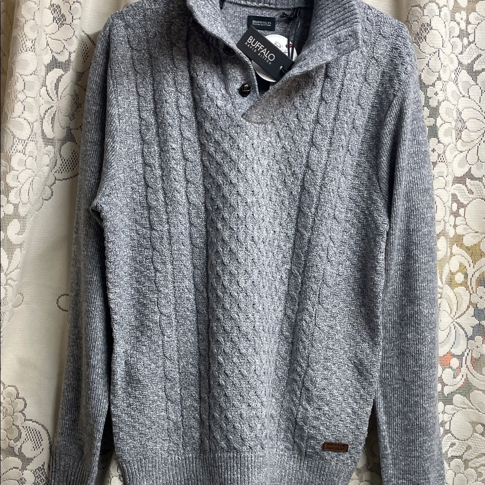 Buffalo David Bitton Charcoal Turtleneck Sweater Large NWT